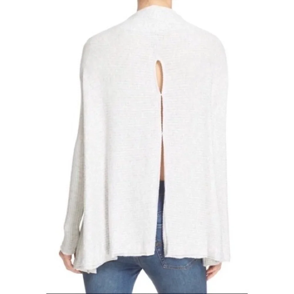 Free People Lightweight Gray Ribbed Sweater - Picture 2 of 16